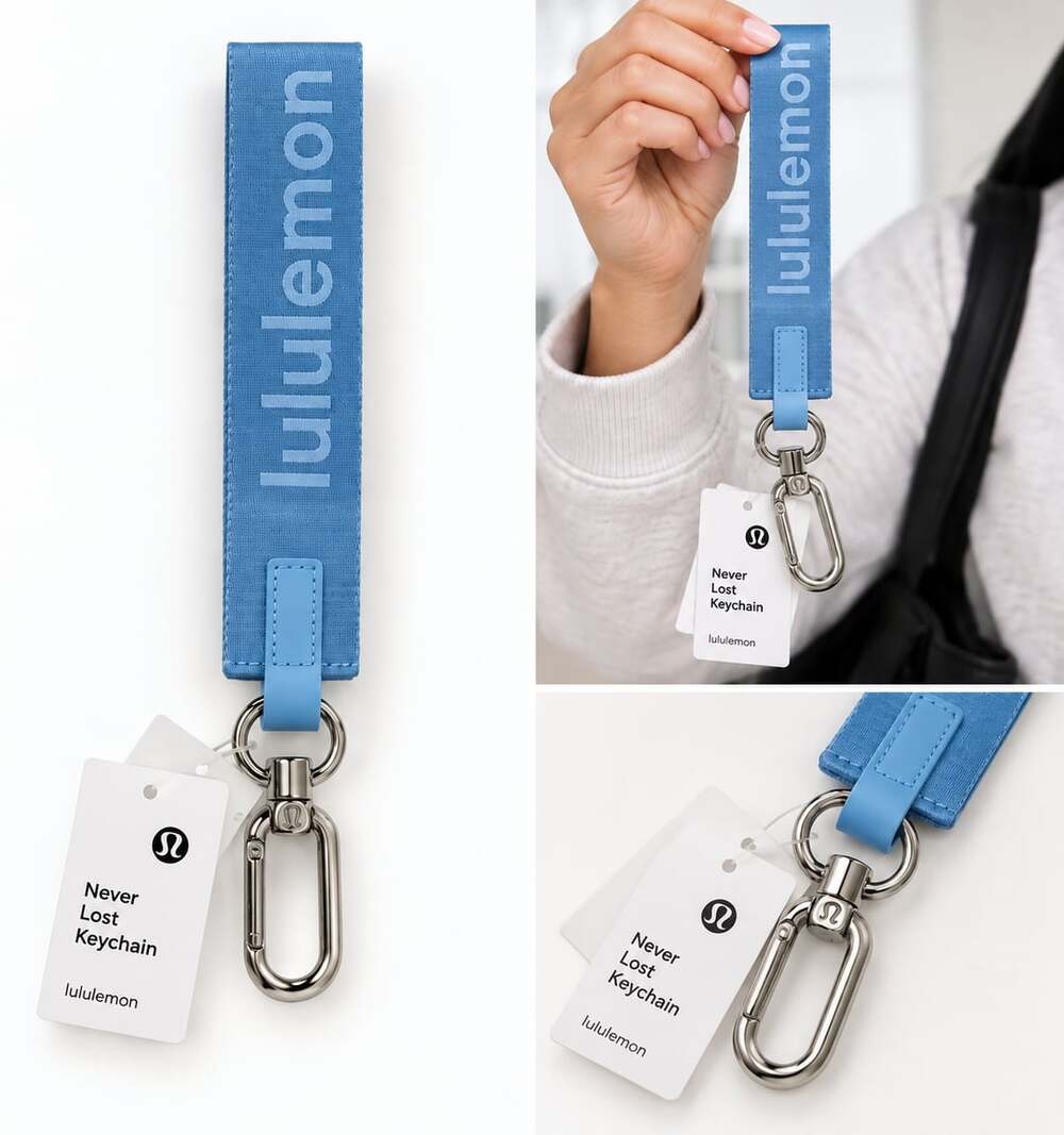 Lululemon Never Lost Keychain O/S Seafoam Silver